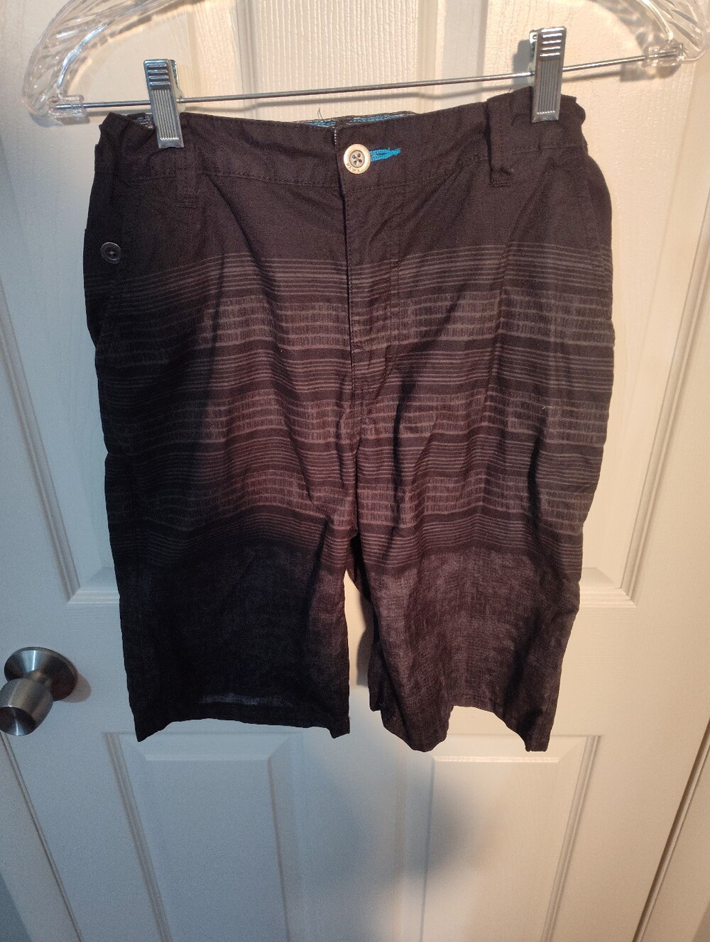 Tony Hawk Black Striped Flat Front Men's Shorts